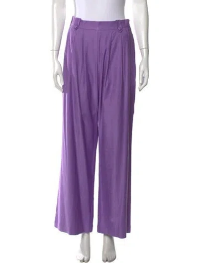 Pre-owned Sézane Wide Leg Pants In Purple