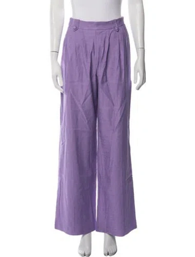 Pre-owned Sézane Wide Leg Pants In Purple