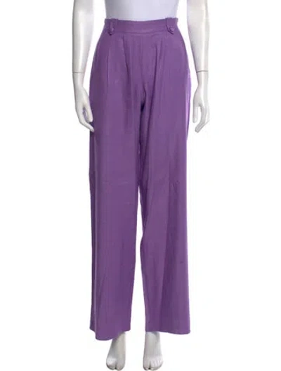 Pre-owned Sézane Wide Leg Pants In Purple