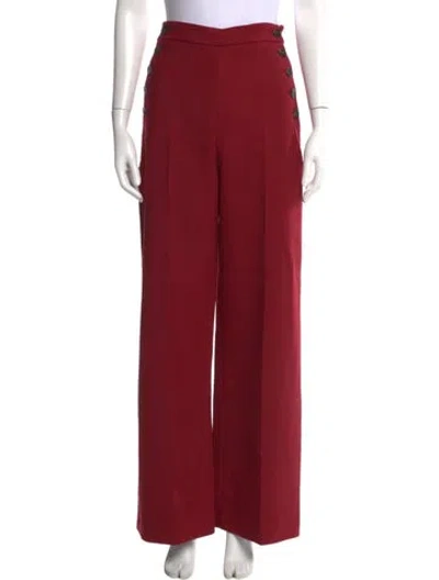 Pre-owned Sézane Wide Leg Pants In Red