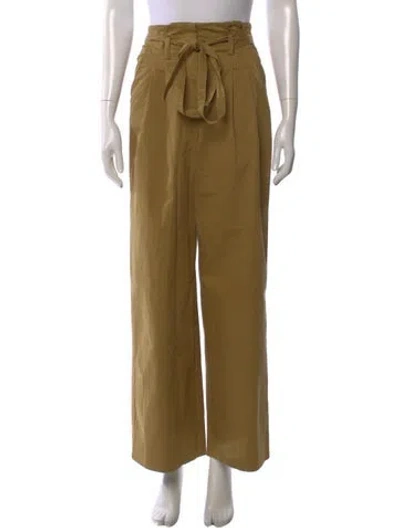 Pre-owned Sézane Wide Leg Pants In Yellow
