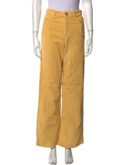 Pre-owned Sézane Wide Leg Pants In Yellow