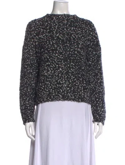 Pre-owned Sézane Wool Bateau Neckline Sweater In Black