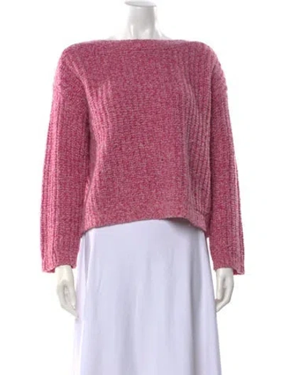 Pre-owned Sézane Wool Bateau Neckline Sweater In Pink