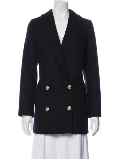 Pre-owned Sézane Wool Coat In Blue