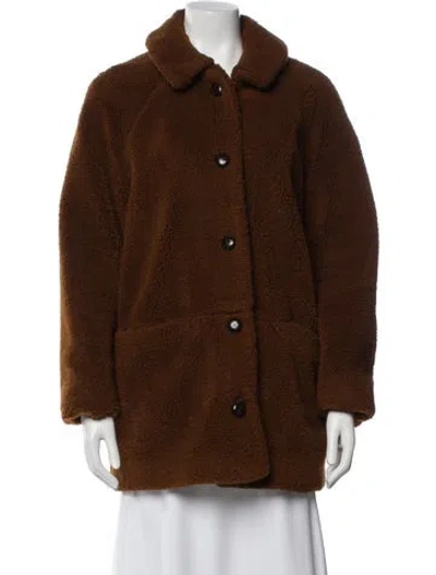 Pre-owned Sézane Wool Coat In Brown