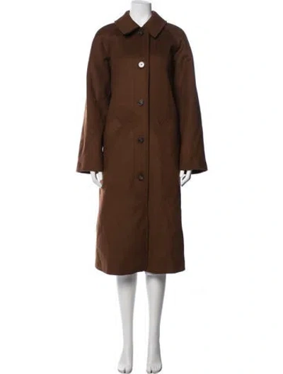 Pre-owned Sézane Wool Coat In Brown
