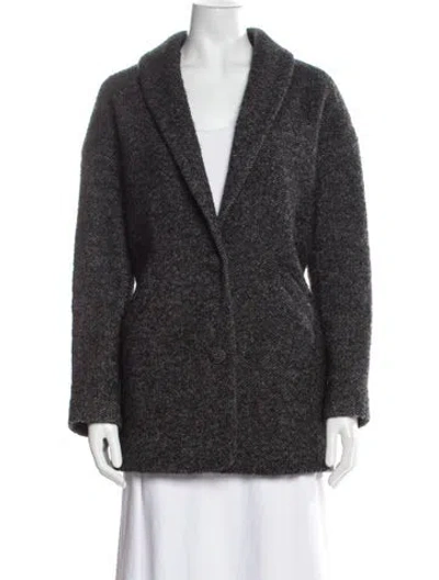 Pre-owned Sézane Wool Coat In Gray