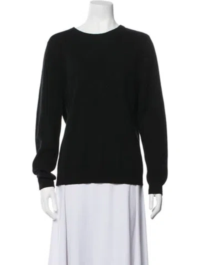Pre-owned Sézane Wool Crew Neck Sweater In Black