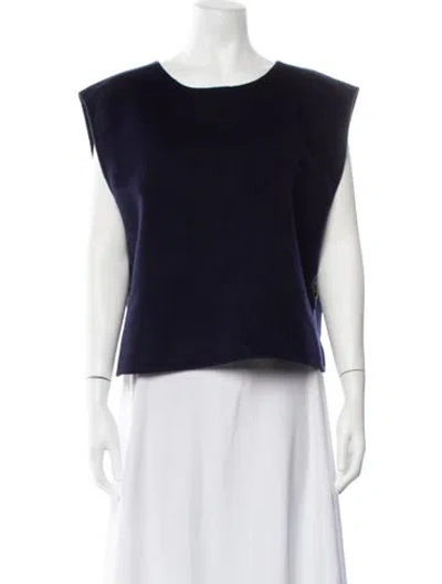 Pre-owned Sézane Wool Crew Neck Sweater In Blue