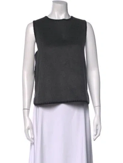 Pre-owned Sézane Wool Crew Neck Sweater In Gray