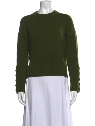 Pre-owned Sézane Wool Crew Neck Sweater In Green