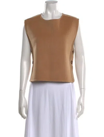 Pre-owned Sézane Wool Crew Neck Sweater In Neutral