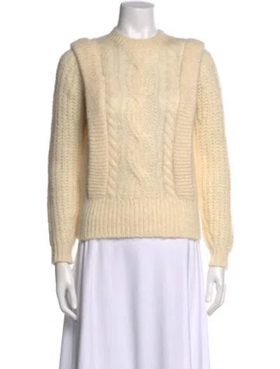 Pre-owned Sézane Wool Crew Neck Sweater In Neutrals