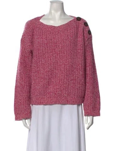 Pre-owned Sézane Wool Crew Neck Sweater In Pink