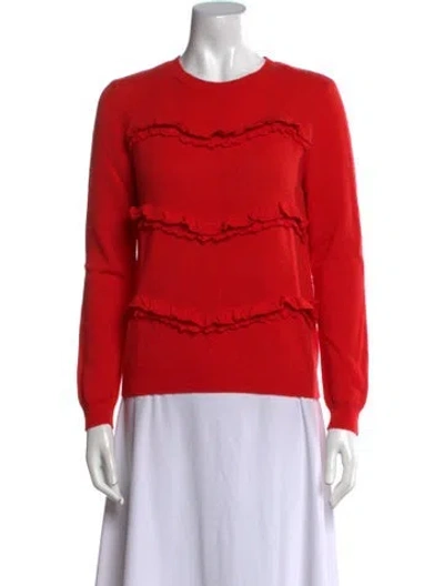 Pre-owned Sézane Wool Crew Neck Sweater In Red
