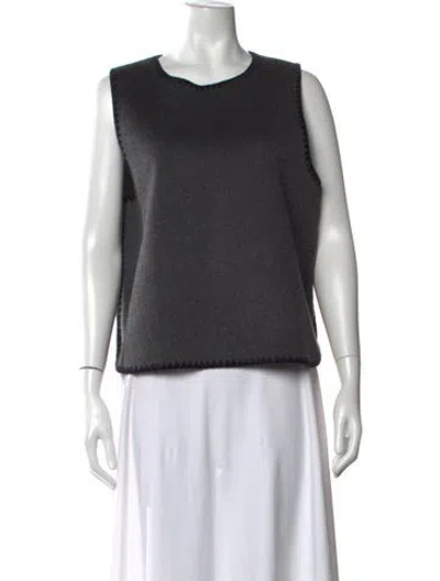 Pre-owned Sézane Wool Crew Neck Top In Grey