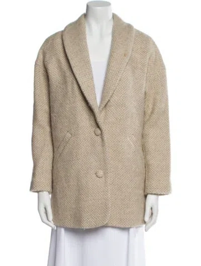 Pre-owned Sézane Wool Faux Fur Coat In Multi