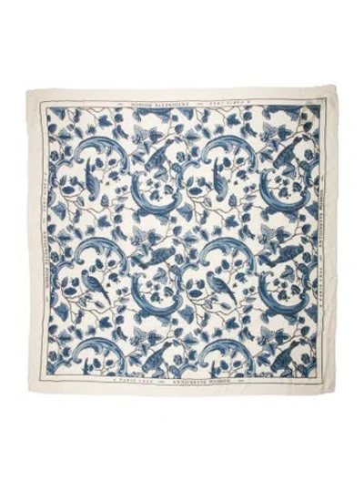 Pre-owned Sézane Wool Floral Print Scarf In Neutral