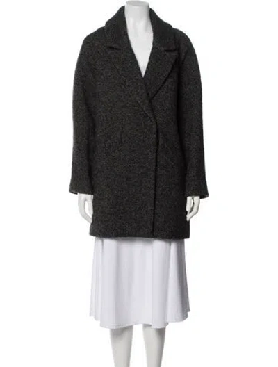 Pre-owned Sézane Wool Fur Coat In Black