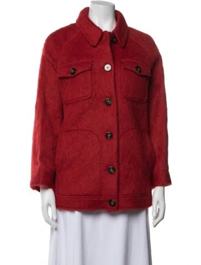 Pre-owned Sézane Wool Jacket In Red