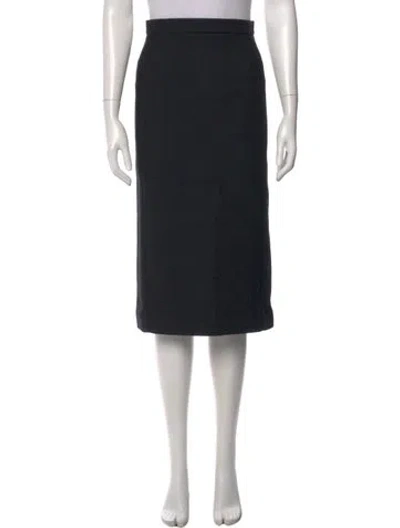 Pre-owned Sézane Wool Knee-length Skirt In Black