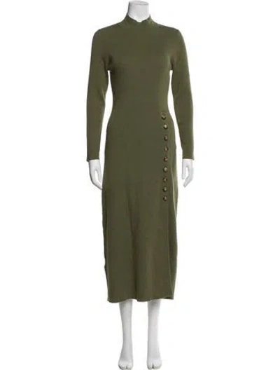 Pre-owned Sézane Wool Midi Length Dress W/ Tags In Green