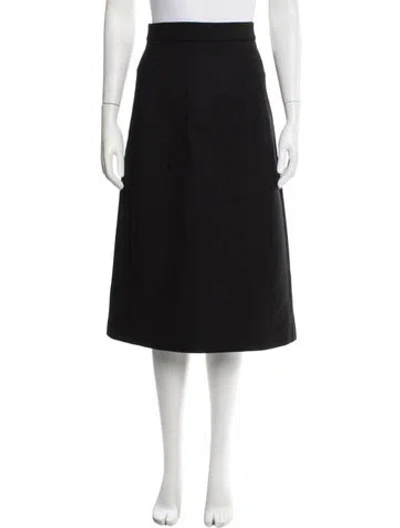Pre-owned Sézane Wool Midi Length Skirt In Black