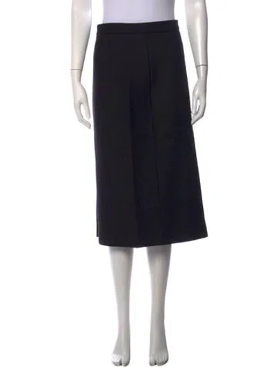 Pre-owned Sézane Wool Midi Length Skirt In Black