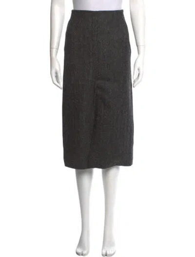 Pre-owned Sézane Wool Midi Length Skirt In Gray