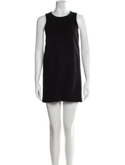 Pre-owned Sézane Wool Mini Dress In Black