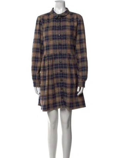 Pre-owned Sézane Wool Mini Dress In Brown