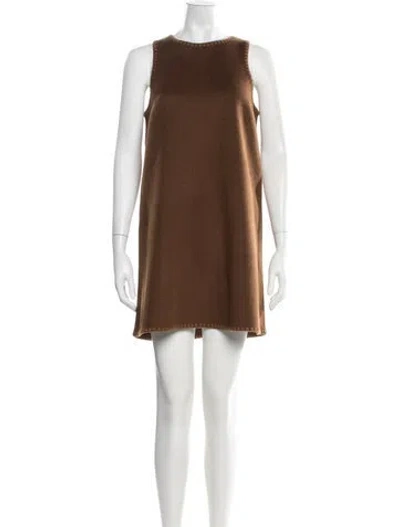 Pre-owned Sézane Wool Mini Dress In Brown