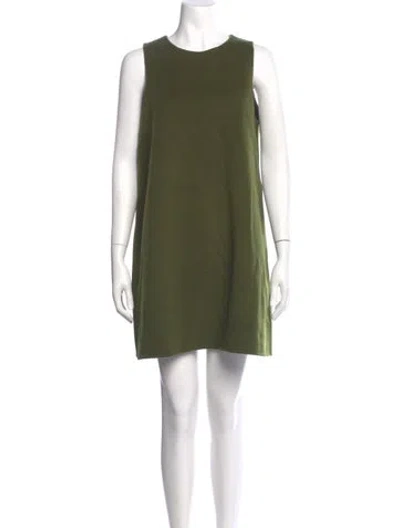 Pre-owned Sézane Wool Mini Dress In Green