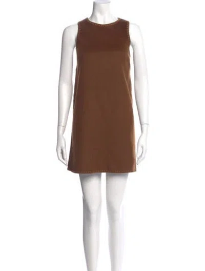 Pre-owned Sézane Wool Mini Dress W/ Tags In Brown