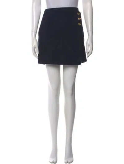 Pre-owned Sézane Wool Mini Skirt In Black