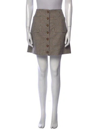 Pre-owned Sézane Wool Mini Skirt In Black