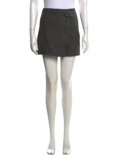 Pre-owned Sézane Wool Mini Skirt In Black
