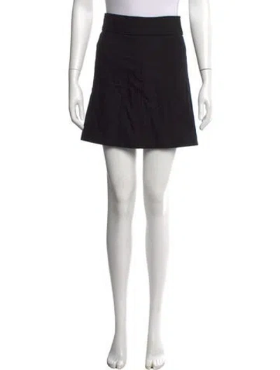 Pre-owned Sézane Wool Mini Skirt In Black