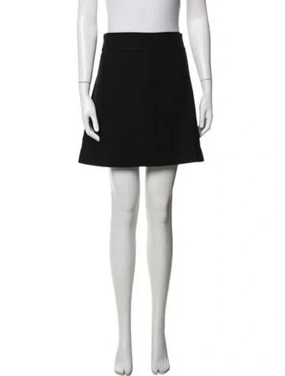Pre-owned Sézane Wool Mini Skirt In Black