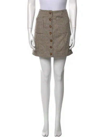 Pre-owned Sézane Wool Mini Skirt In Blue