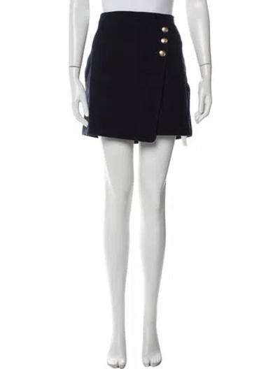 Pre-owned Sézane Wool Mini Skirt In Blue