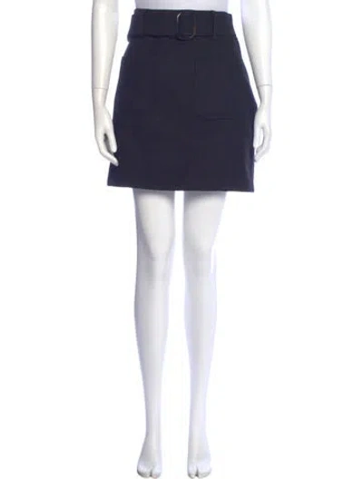Pre-owned Sézane Wool Mini Skirt In Blue