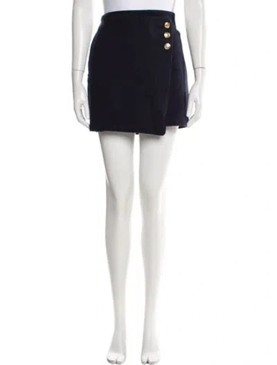 Pre-owned Sézane Wool Mini Skirt In Blue