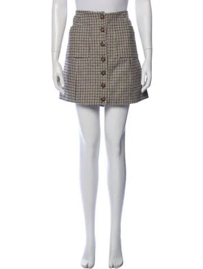 Pre-owned Sézane Wool Mini Skirt In Blue