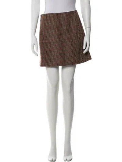 Pre-owned Sézane Wool Mini Skirt In Brown