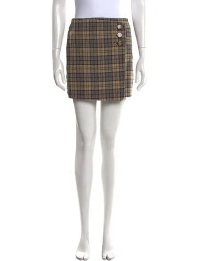Pre-owned Sézane Wool Mini Skirt In Brown