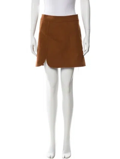 Pre-owned Sézane Wool Mini Skirt In Brown