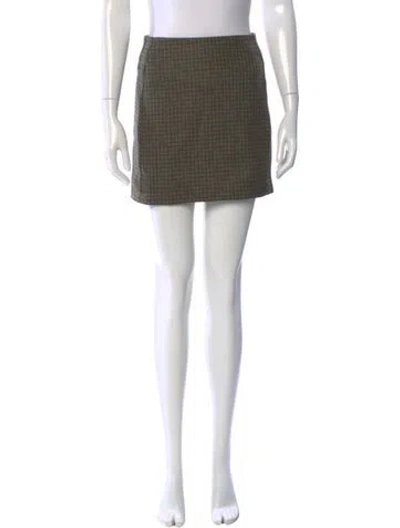Pre-owned Sézane Wool Mini Skirt In Brown