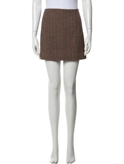 Pre-owned Sézane Wool Mini Skirt In Brown